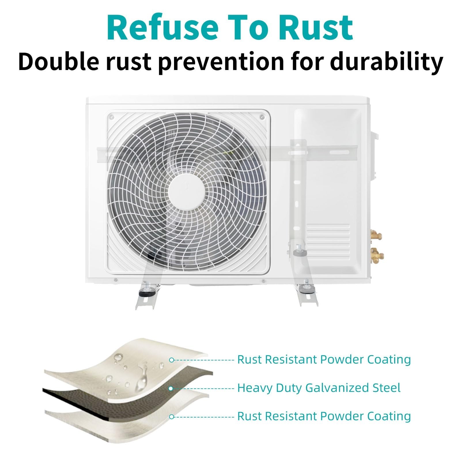 Mini Split Wall Mount for 9000-36000 Btu Condensers - Universal Outdoor Mount...
