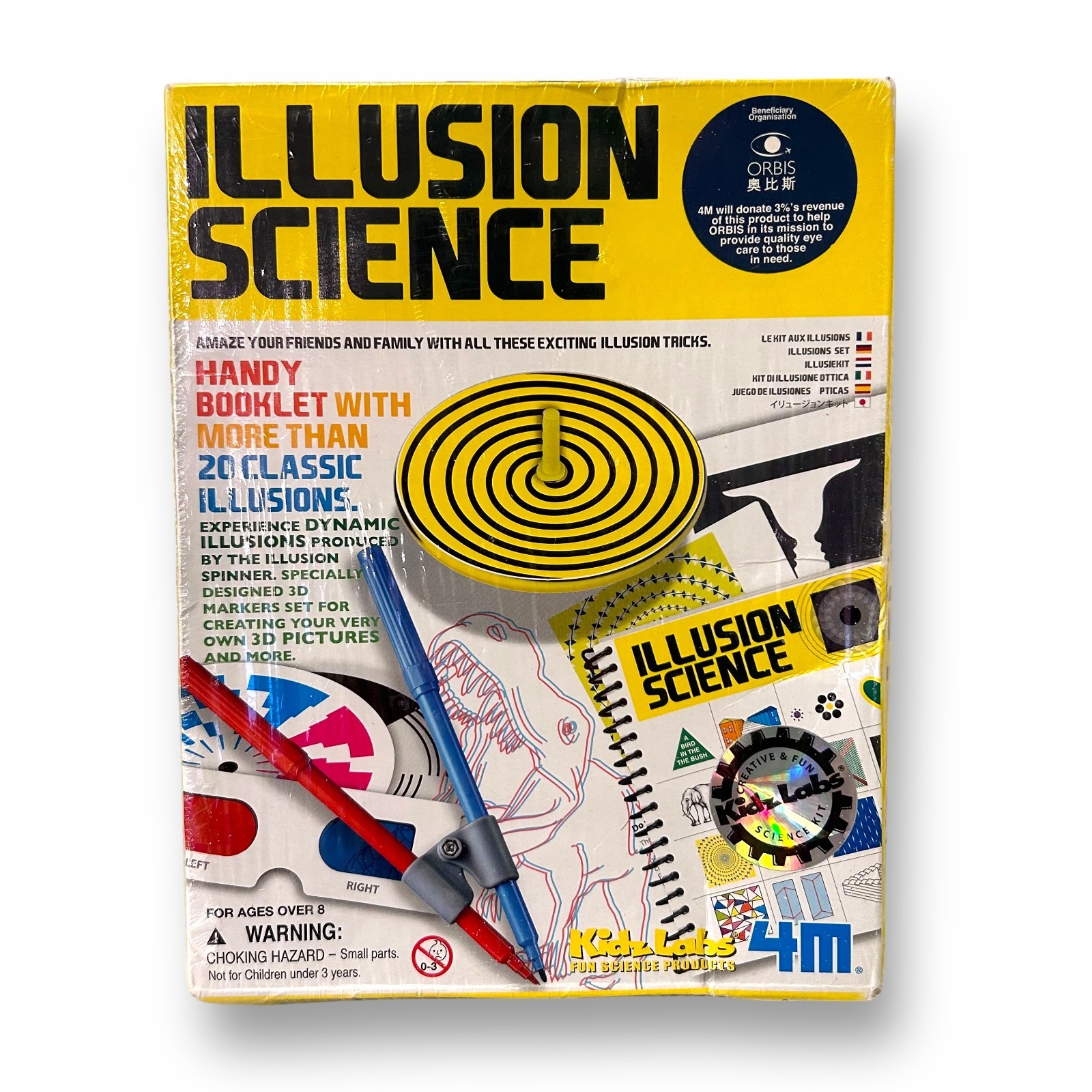 NEW! Kidz Labs Illusion Science Kit 3D Magic Tricks Educational Playset