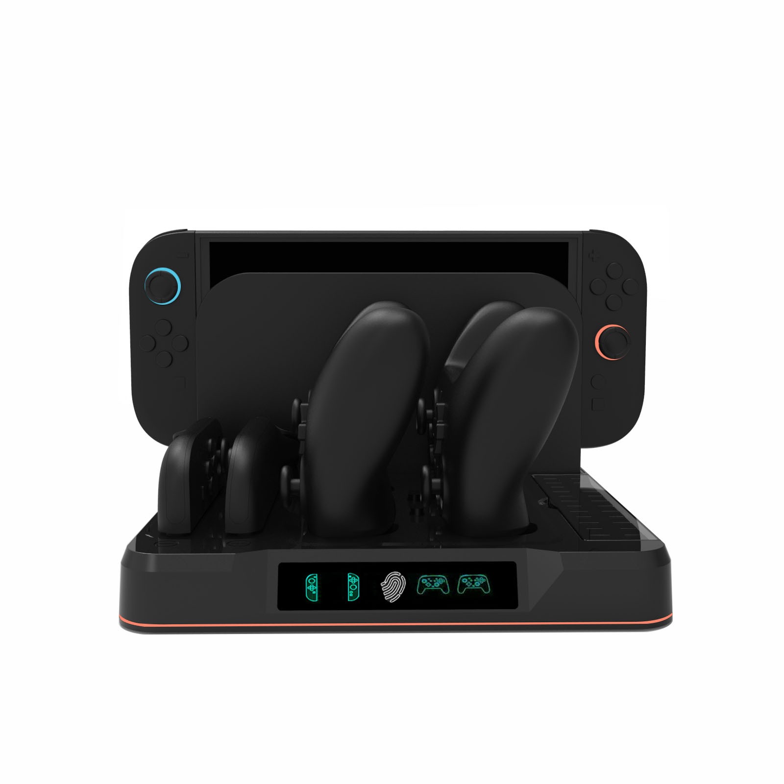 For Switch 2 pro Controller Charging Dock with RGB Lighting Console Base