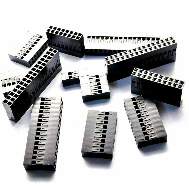 Dupont Head 2.54mm 2x 1P 2P 3P 4P 5P 6P 7P 8P 9P 10P 12P 16P 20P Plastic Shell