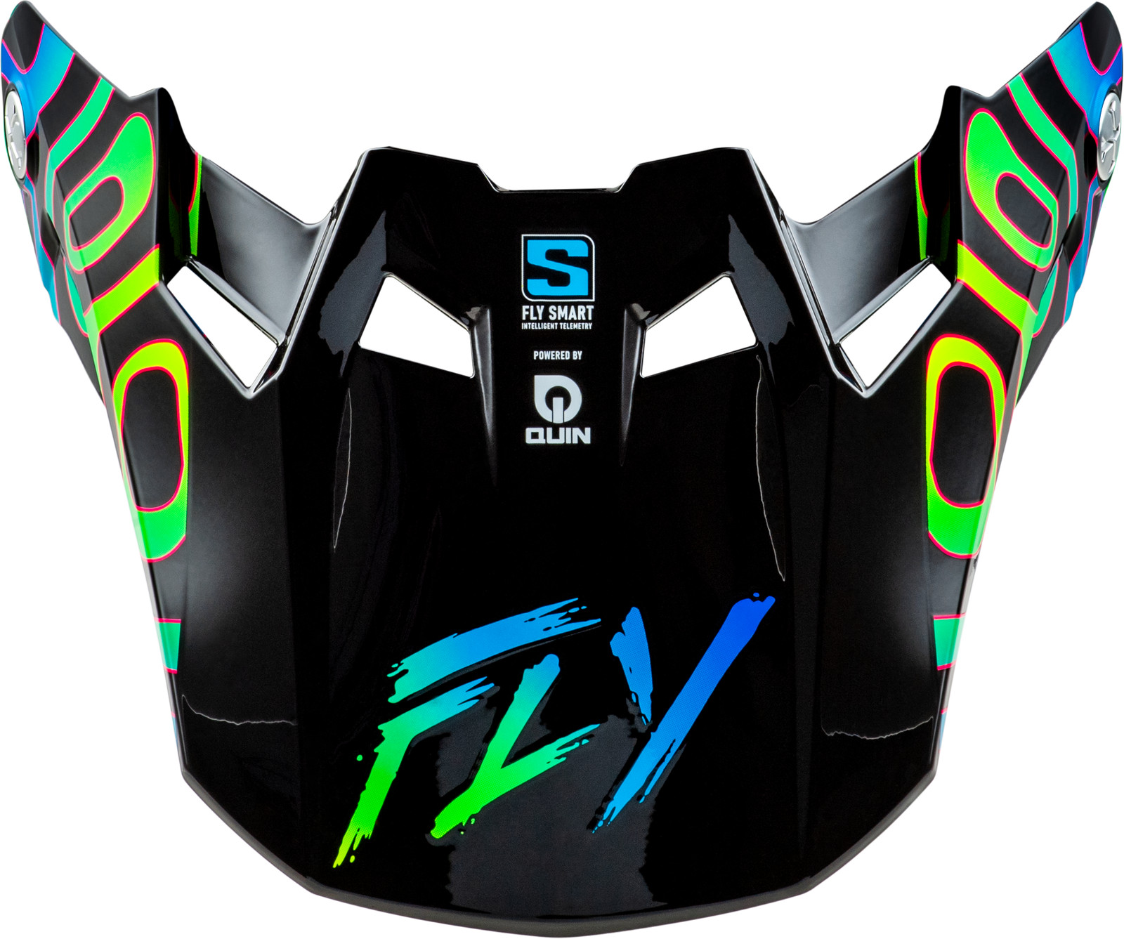 FLY RACING - Formula S Carbon Zen Visor Black Carbon/Blue/Yellow Xl/2x | 73-4483