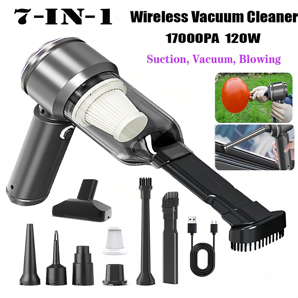 Handheld Vacuum Cleaner,17000Pa Portable Cordless Rechargeable For House or Car