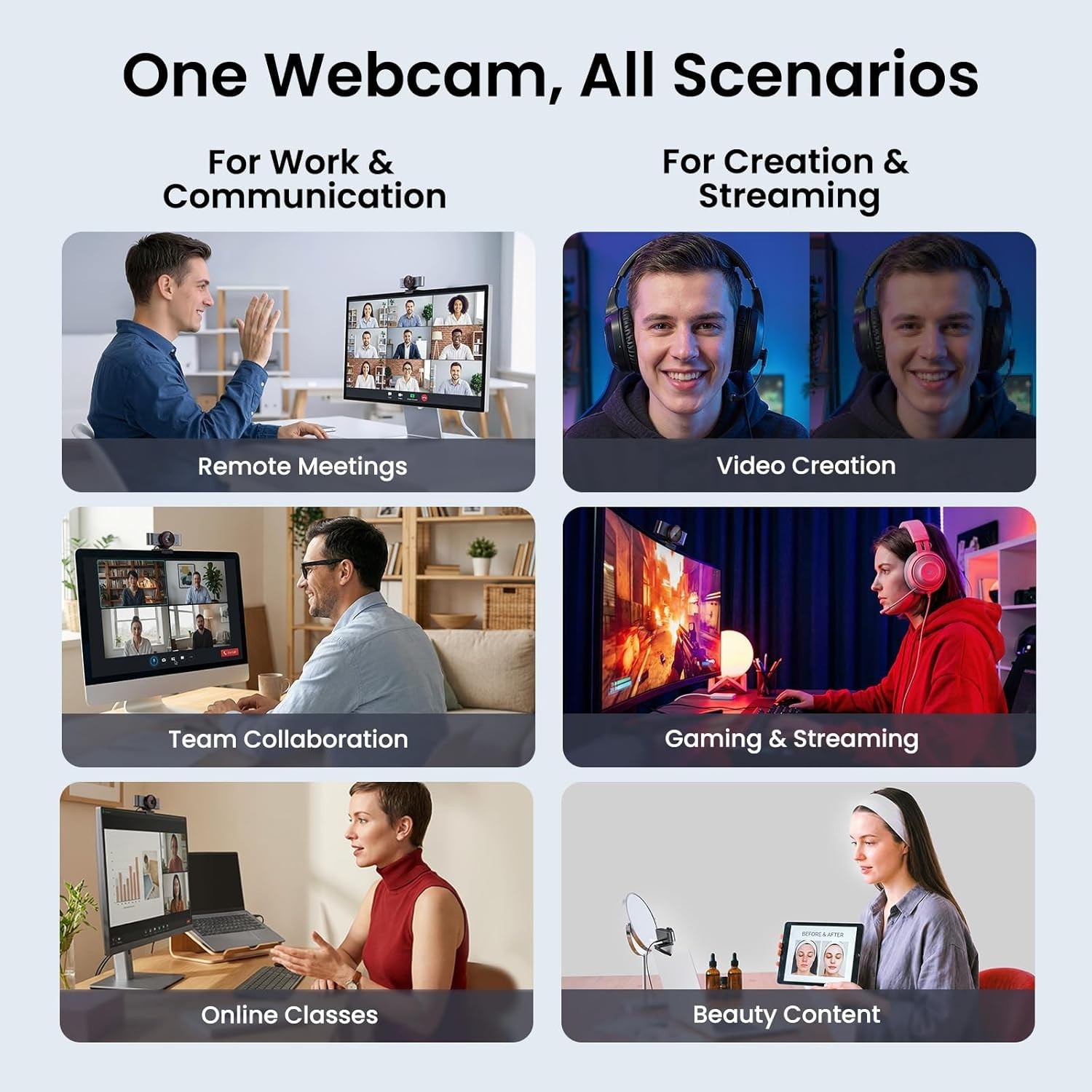 C960 Ultra 4K Webcam for Mac & PC - Large Sensor, Autofocus