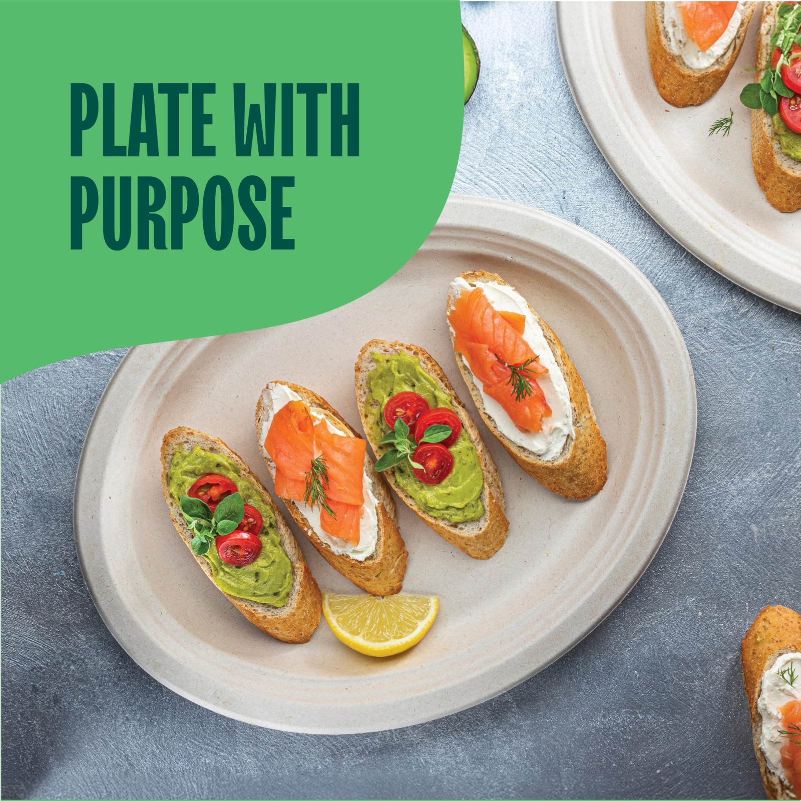 100% Compostable Oval Paper Plates [50-Pack] - {PFAS-Free} - {BPI Certified} ...