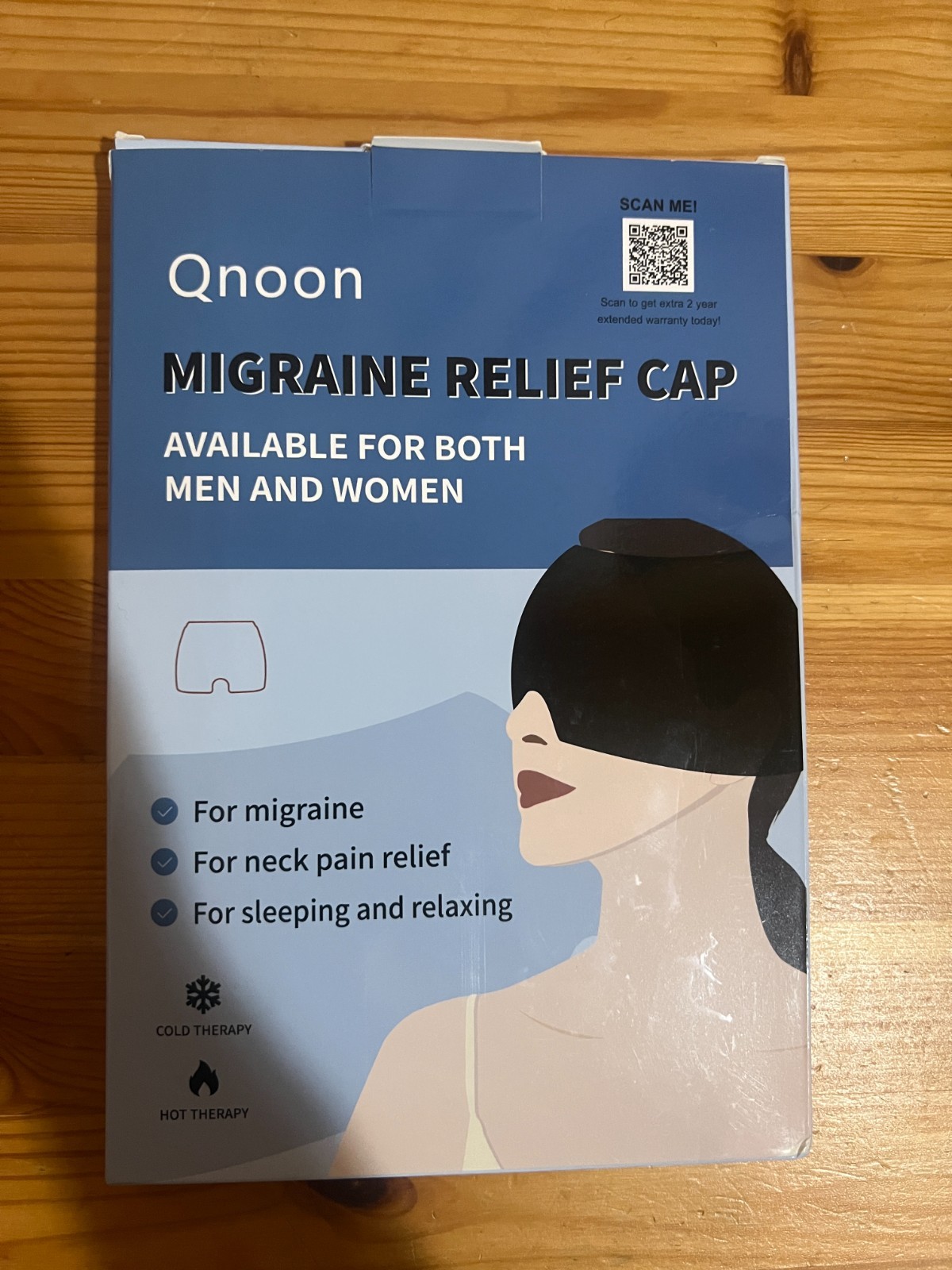 Qnoon Migraine Relief Cap, Headache Relief Cap Mask Products, Cooling Odorless G