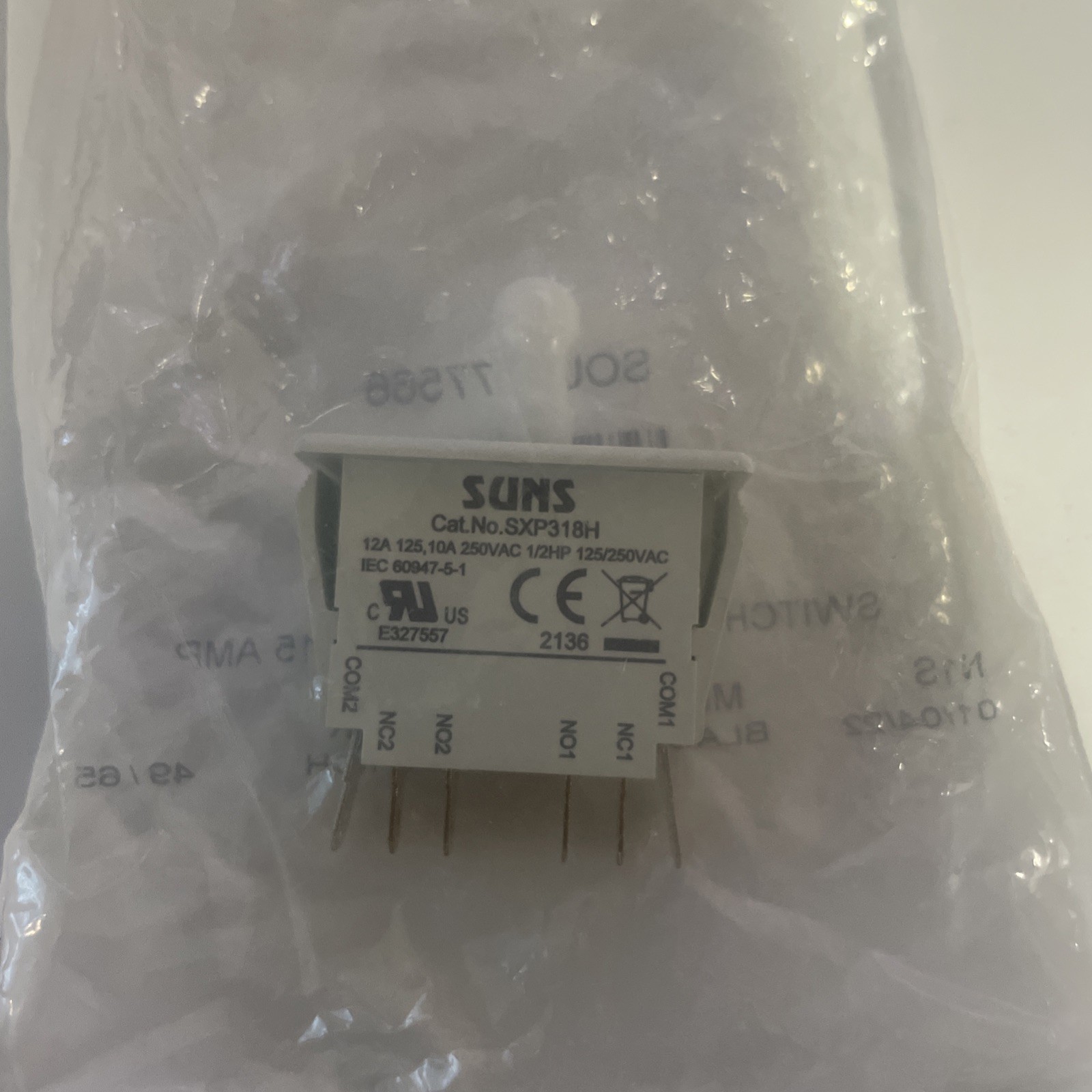 Southbend Range 1177566 Shutdown Switch, Control Panel, SPDT, 15A