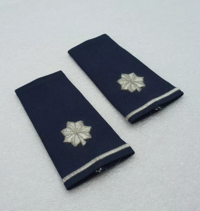 US Air Force LtCol Epaulets Blue/Silver