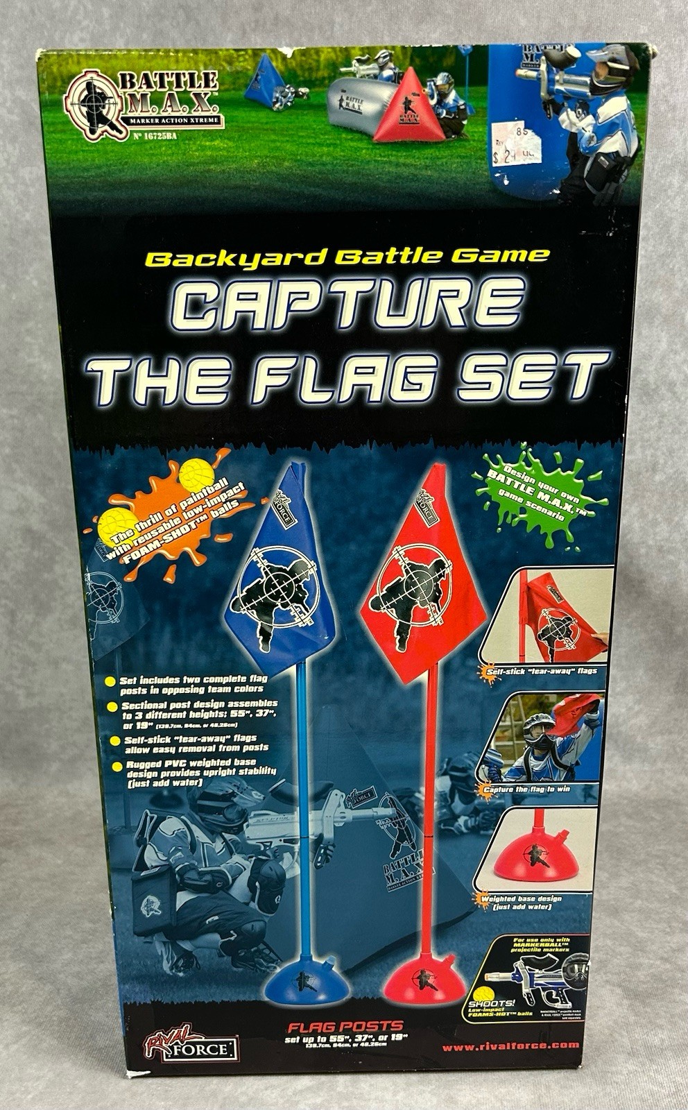 Capture The Flag Set Paintball Backyard Games Battle M.A.X New In Box Sealed