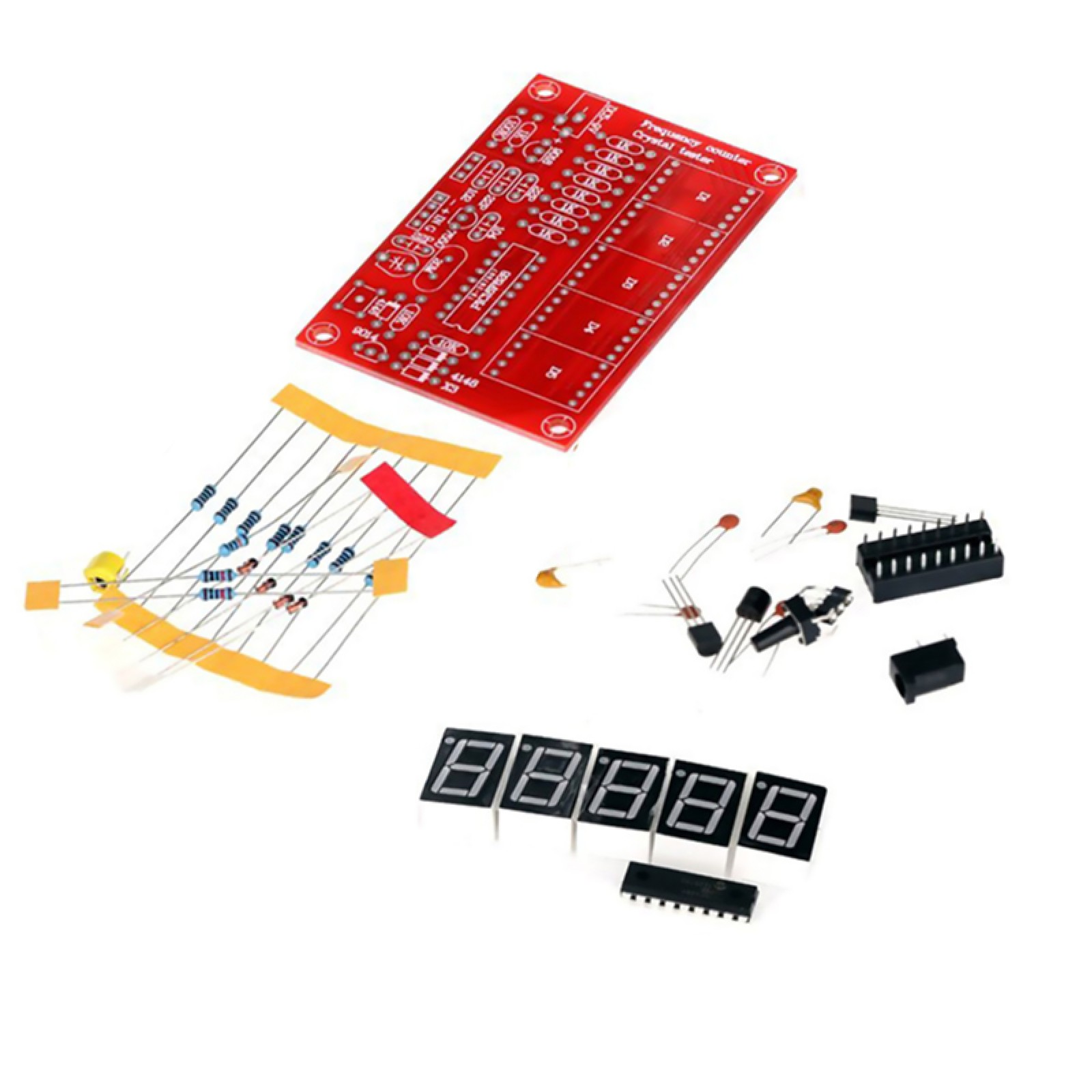 Automatic Range Conversion 1Hz-50MHz Crystal Frequency Counter Tester LED PCB D