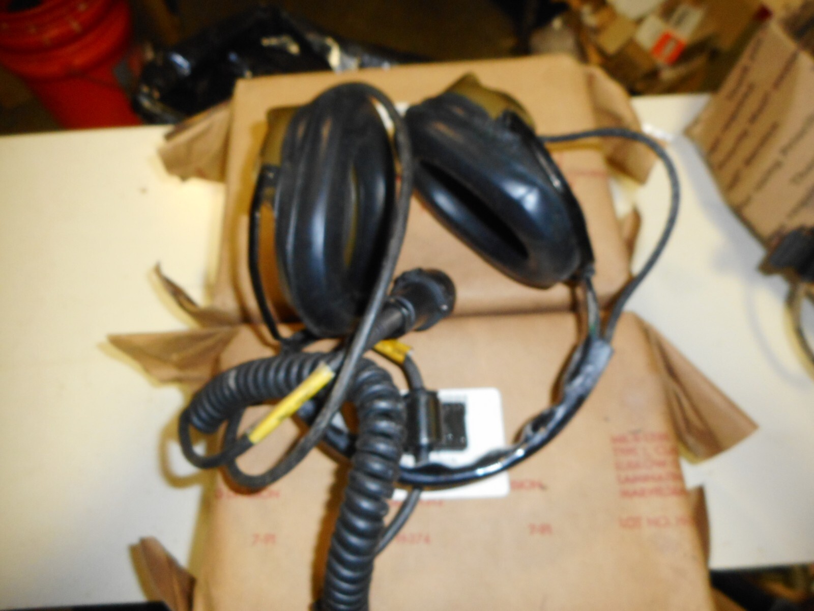2 EACH of H-227/U Military HEADSET P/O GRC-106 (Vietnam War Era)  U77/U  CONN