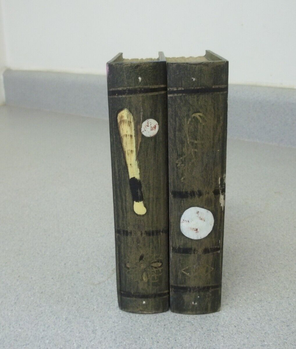 Book safes storage boxes Book Stack Dictionary and Baseball themed hideaway