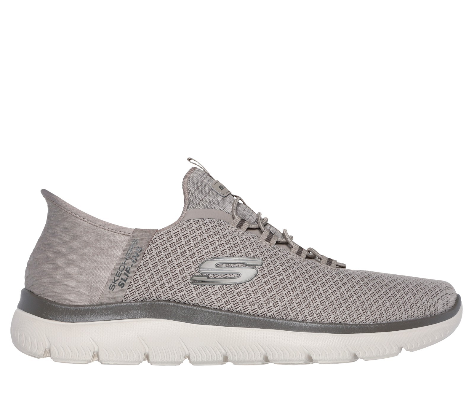 Skechers Men Slip Ins Shoes Slip On Taupe Comfort Casual Soft Memory Foam 232457