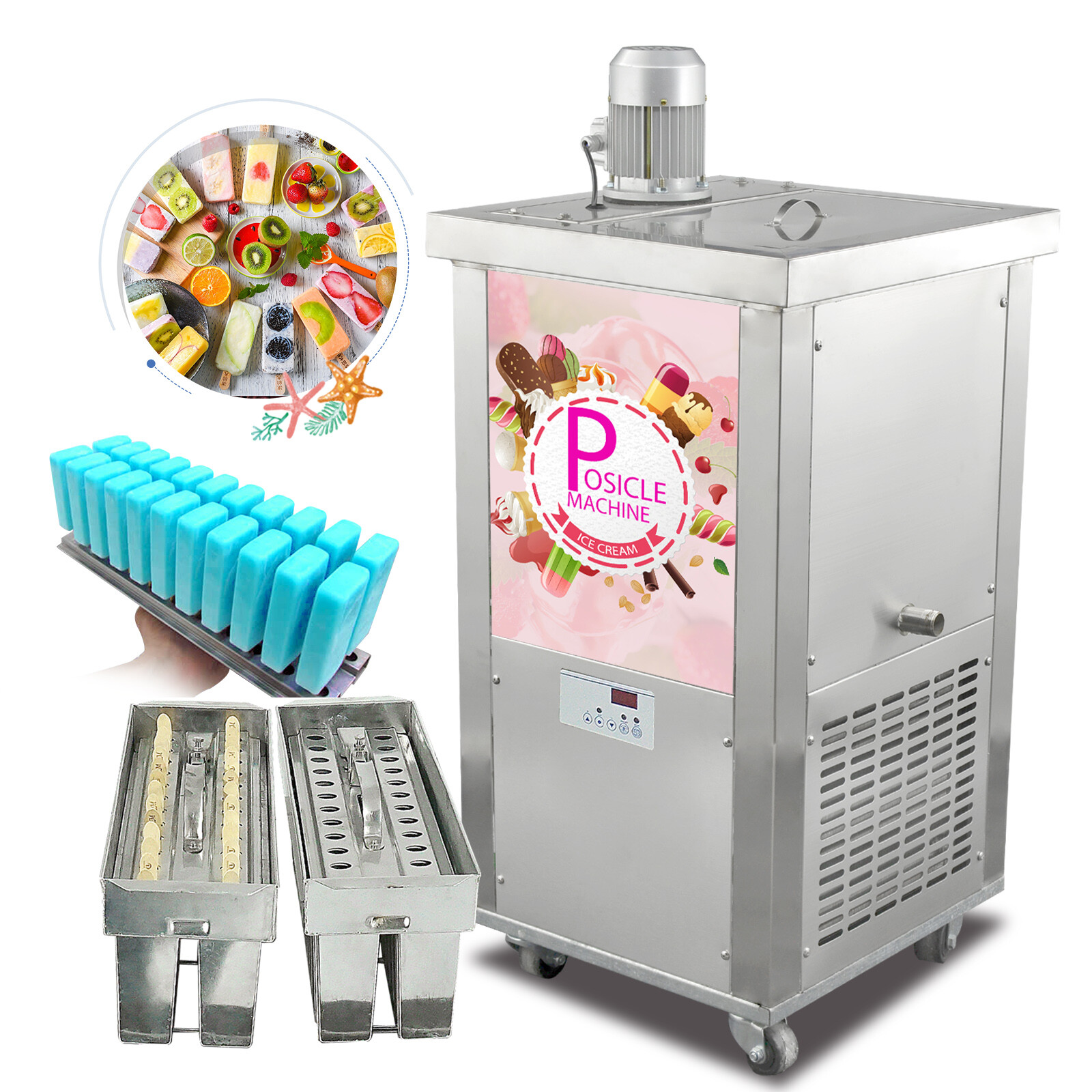 Kolice 2 Slim mold ice Popsicle Machine,ice pop Machine,ice Lolly Making Machine