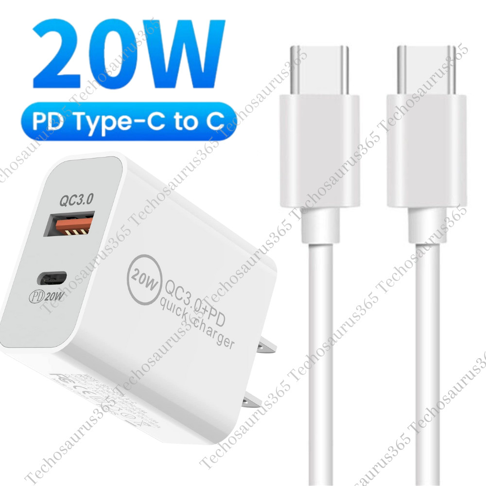 20W USB C Fast Charger PD USB C To Type C Cable Power Adapter For iPad Pro Air