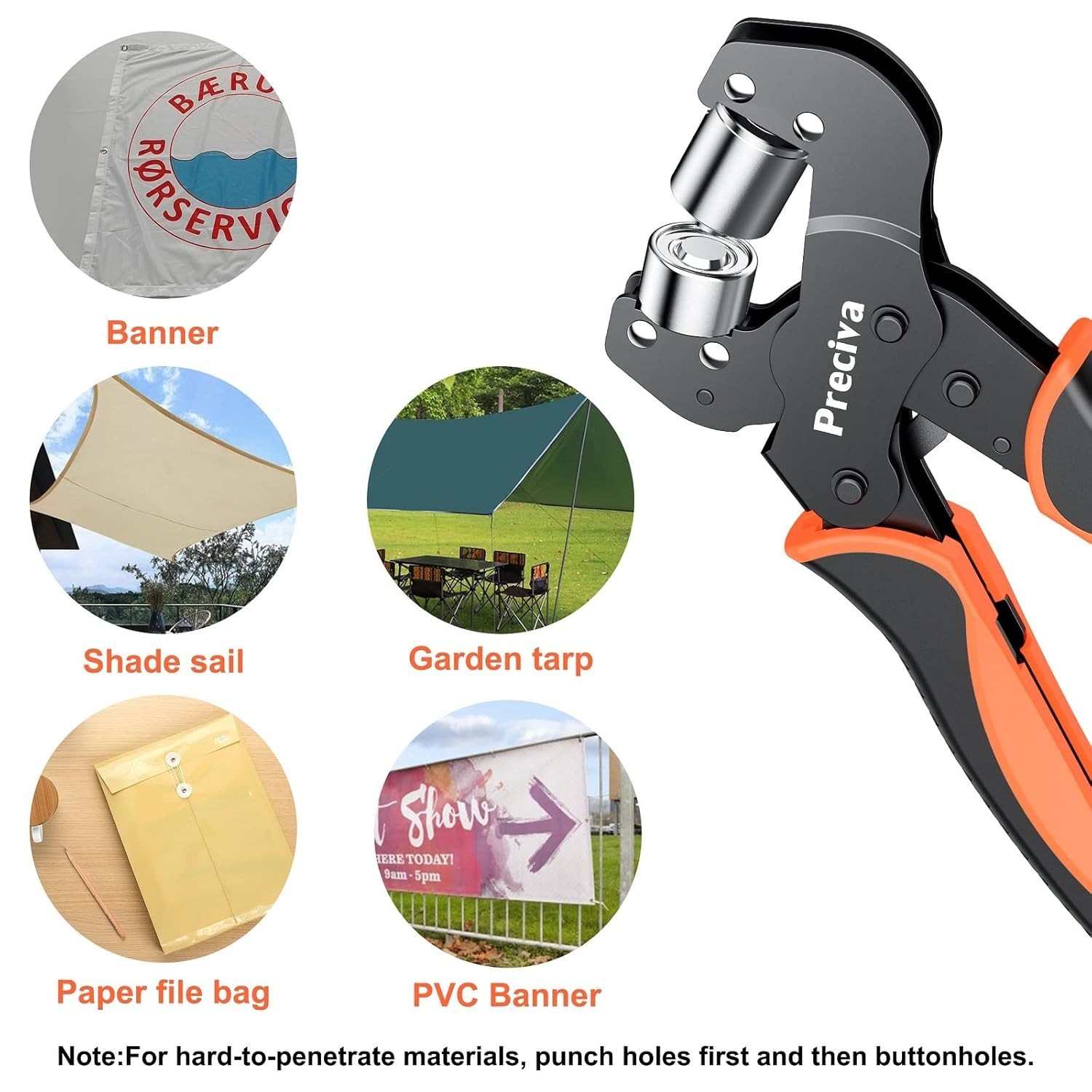 Interchangeable Grommet Tool Kit with 400 Silver Grommets - Easy Application