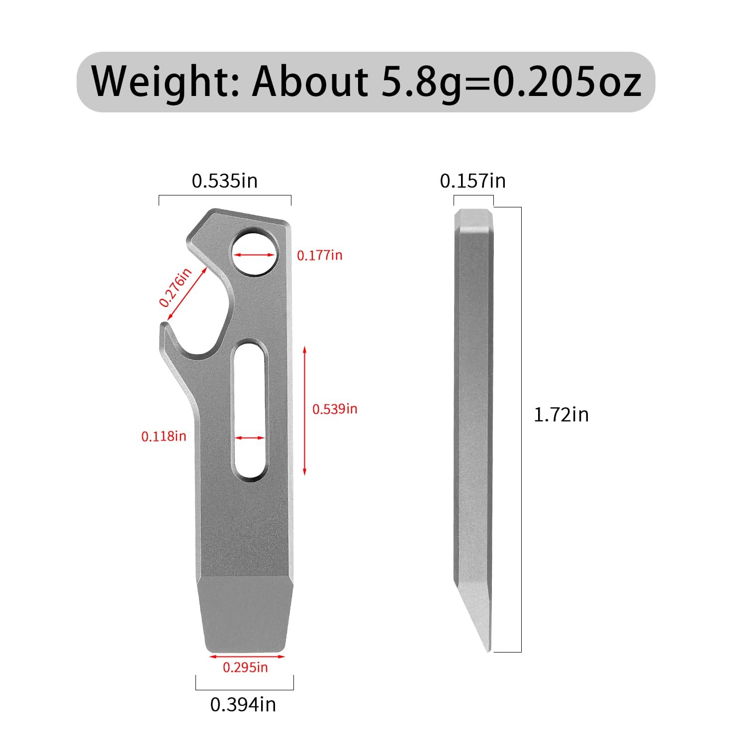 Titanium EDC Pry Bar Multitool, Small Keychain Prybar Tool with Bottle & Open...