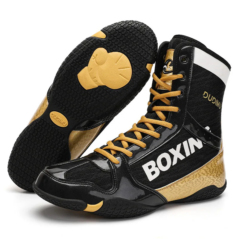 High Quality Men's Boxing Sports Boots High Top Wrestling Non-Slip Sneakers