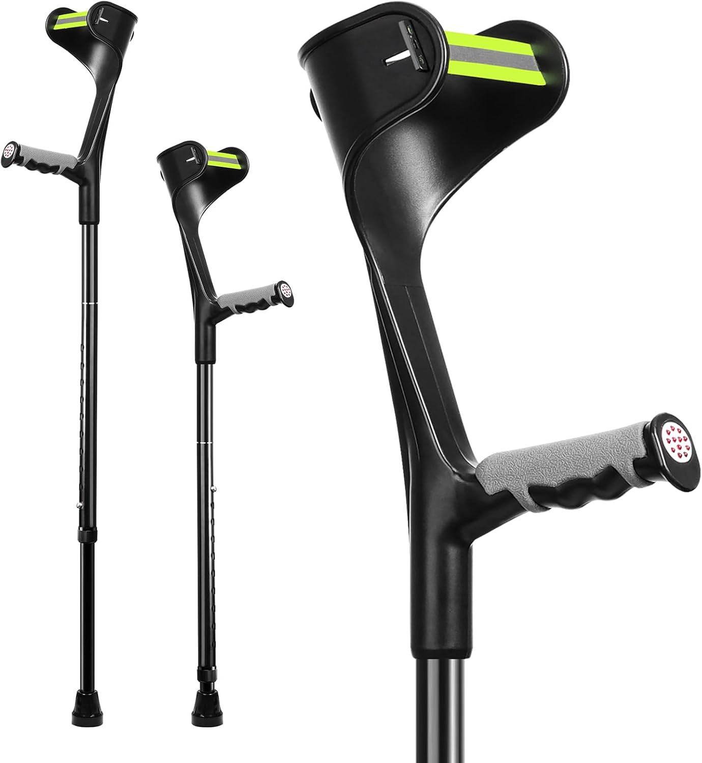 Forearm Crutches for Adults, Lightweight Folding Arm Crutch Forearm with Anti-D