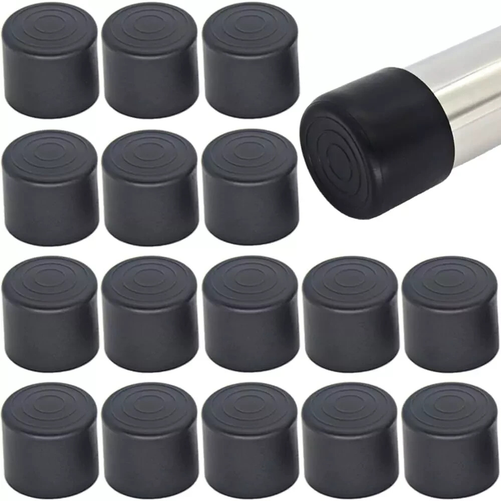 16Pcs 1 Inch (25Mm) round Rubber Chair Leg Tips Caps, Chair Table Leg Covers Flo