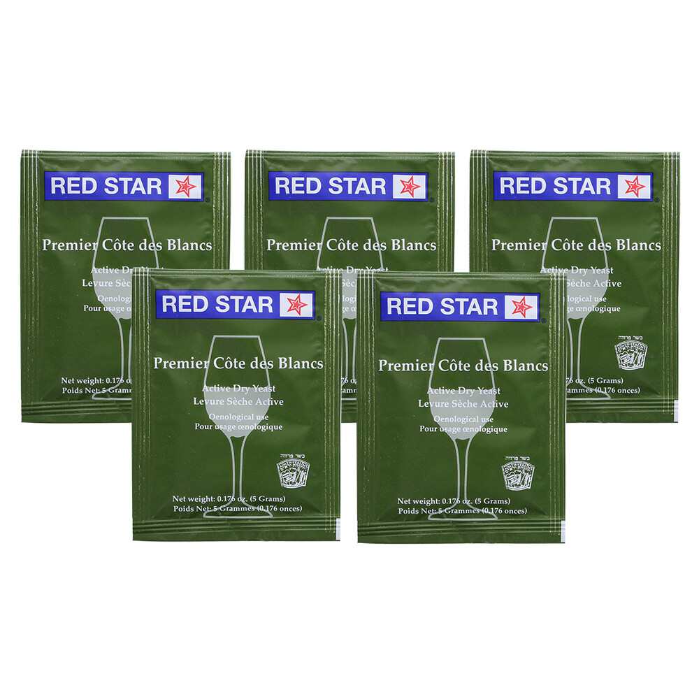 Red Star Cote des Blanc Wine Yeast, 5g - 10-Pack
