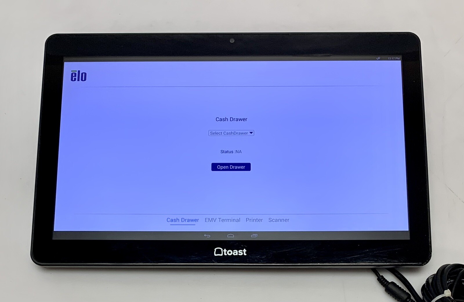 Elo MSM8690 Touch Screen Tablet W/ Toast POS, Ethernet & Power Adapter Cables