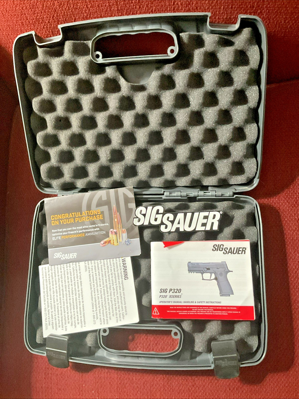 Sig Sauer P320 Series Hard Case Gun Box with Manual