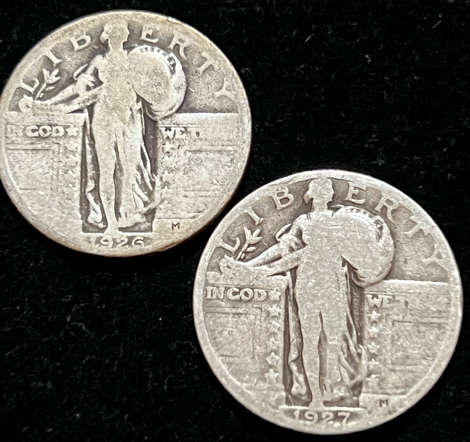1926 & 1927 Standing Silver Quarter Dollar Lots .  Combine Shipping + Bonus!