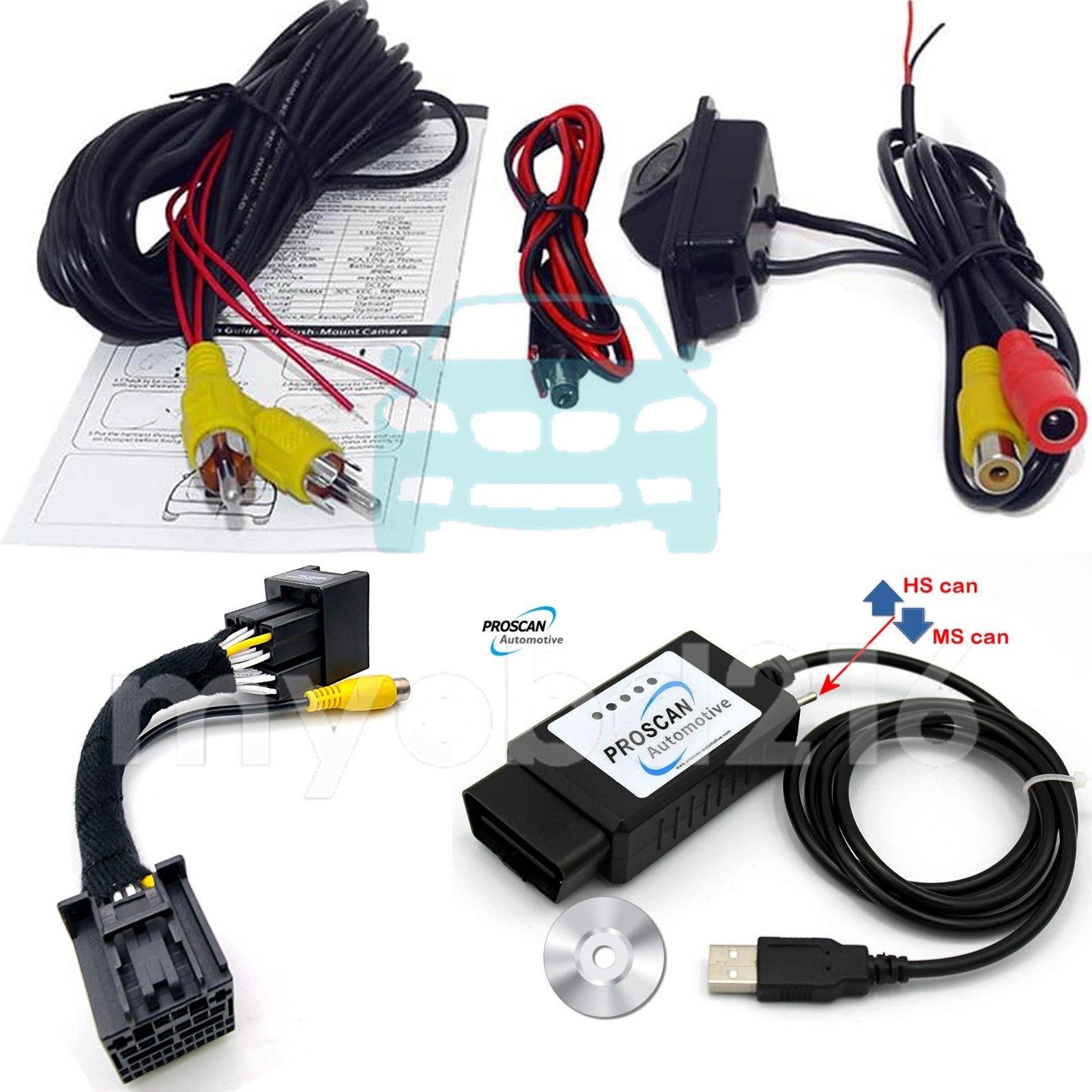 Transit custom reverse camera HD sync 2.5/3 rear factory full kit to install