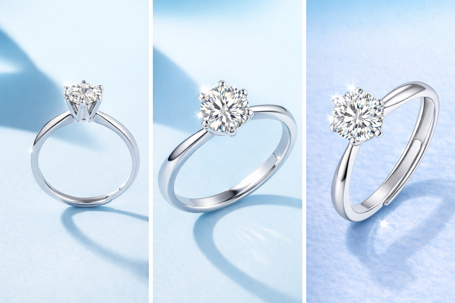 Elegant Moissanite Engagement  Ring – GRA Certified-1 Ct. 6.5mm