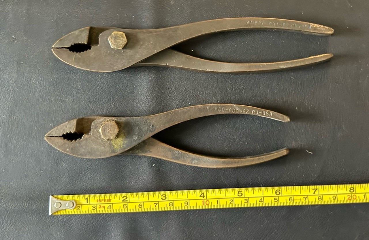 Vintage AMPCO P31-RF & P60-30BE CU-USA Non Sparking Pliers Lot of 2