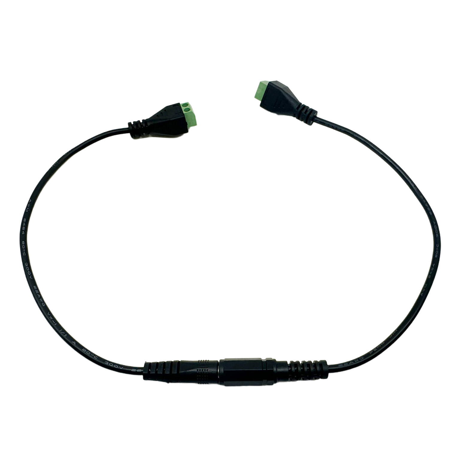5.5mm x 2.5mm CCTV DC Power Male Female To AV Screw Video Balun Terminal Cable