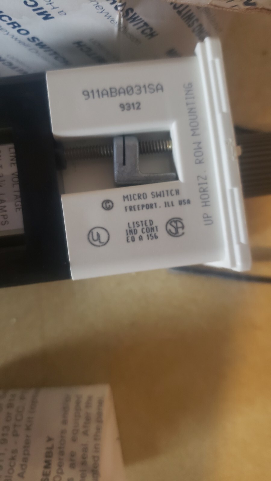 HONEYWELL 911ABA031SA MICRO SWITCH 9311