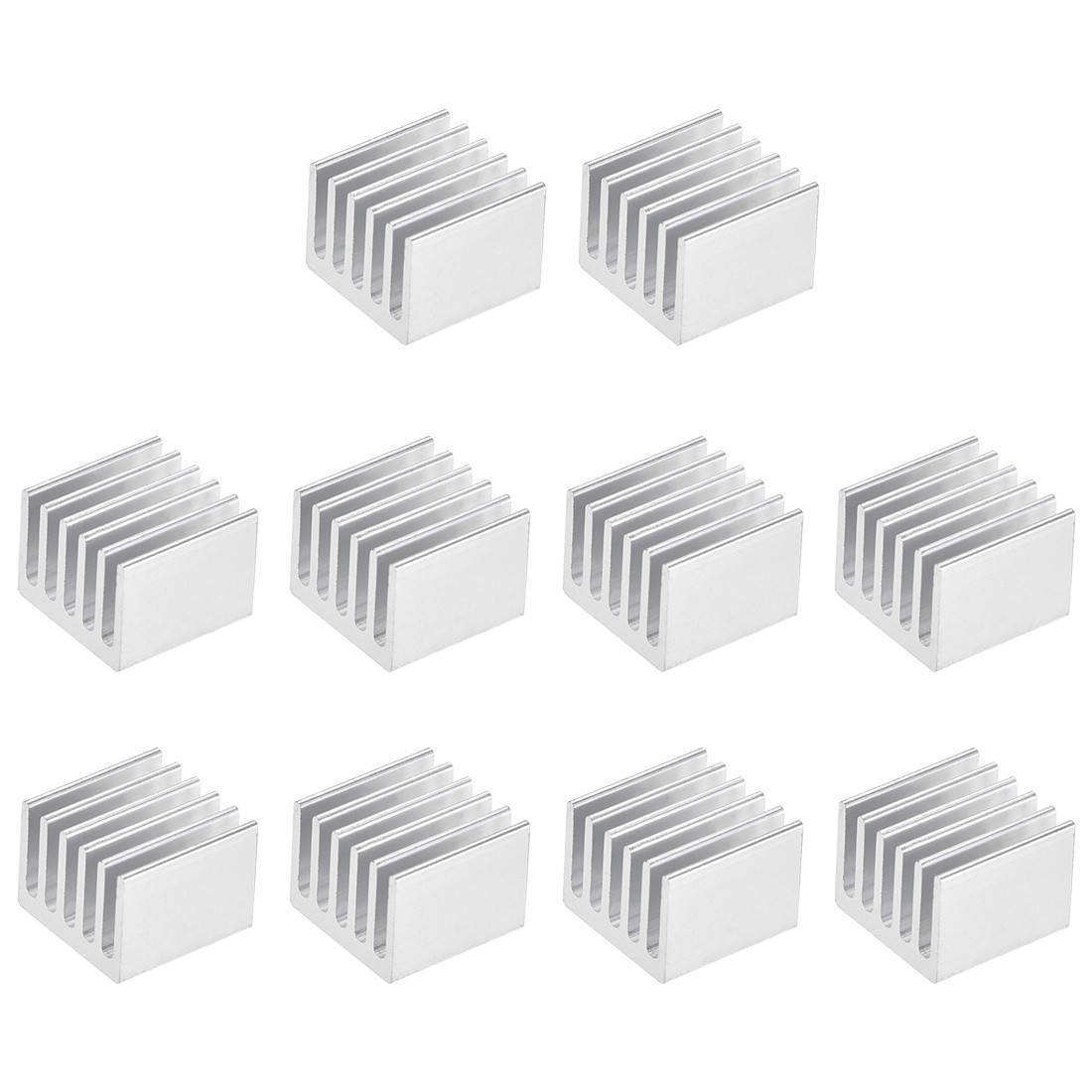Electronics Cooler Heatsink for MOS GPU IC Chip Silver 13 x 13 x 10 mm 10pcs