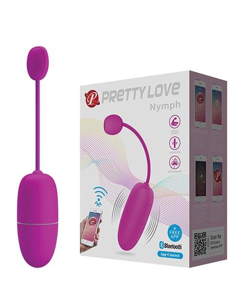 Pretty Love Nymph App-Enabled Vibrating Egg, Fuchsia