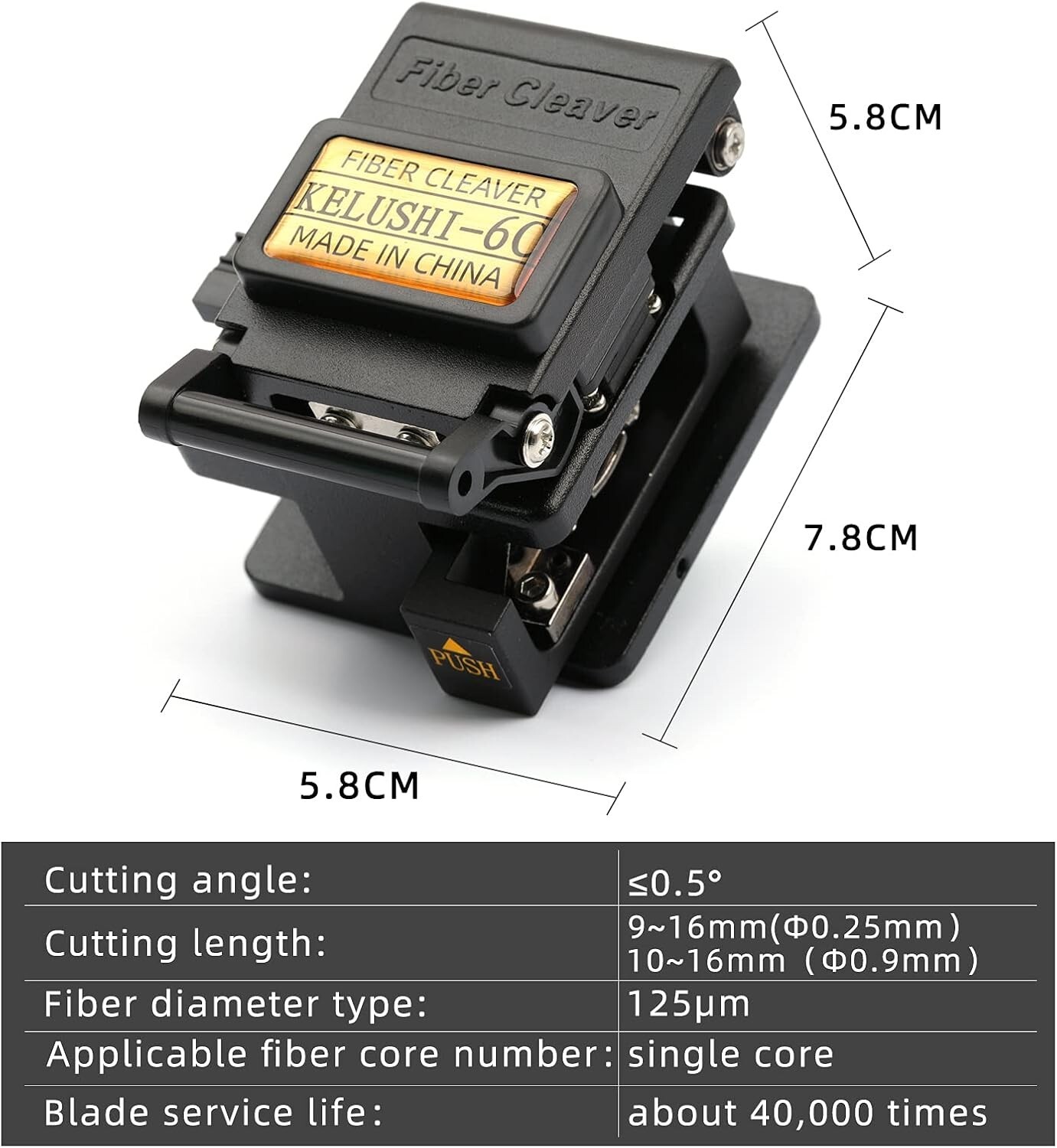 Fiber Cleaver Ftth Fiber Optic Tools High Precision 6C Cable Cutting Fiber Op...