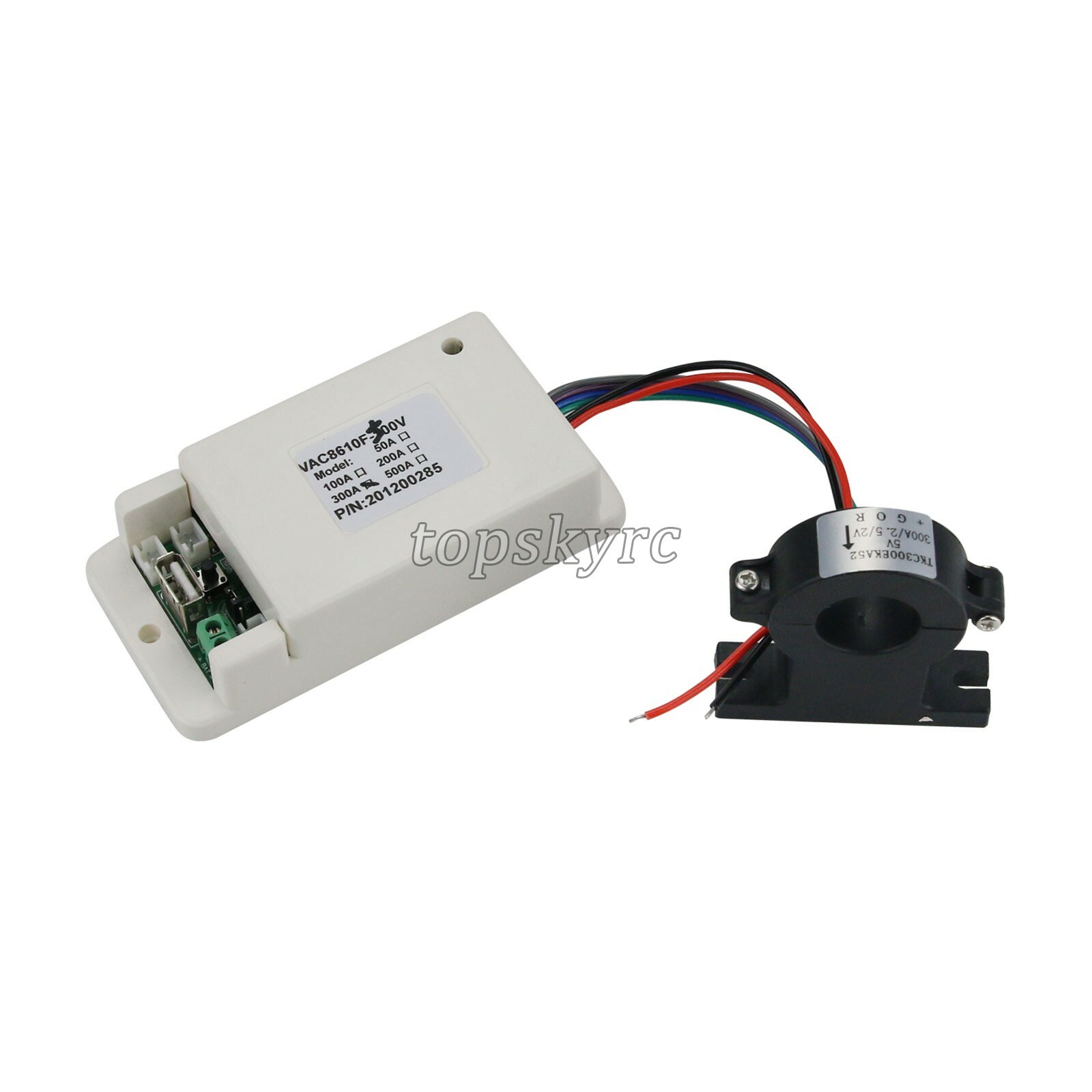 VAC8610F 500V 300A Wireless Voltmeter Ammeter Coulometer 2.4" + Hall Sensor tps