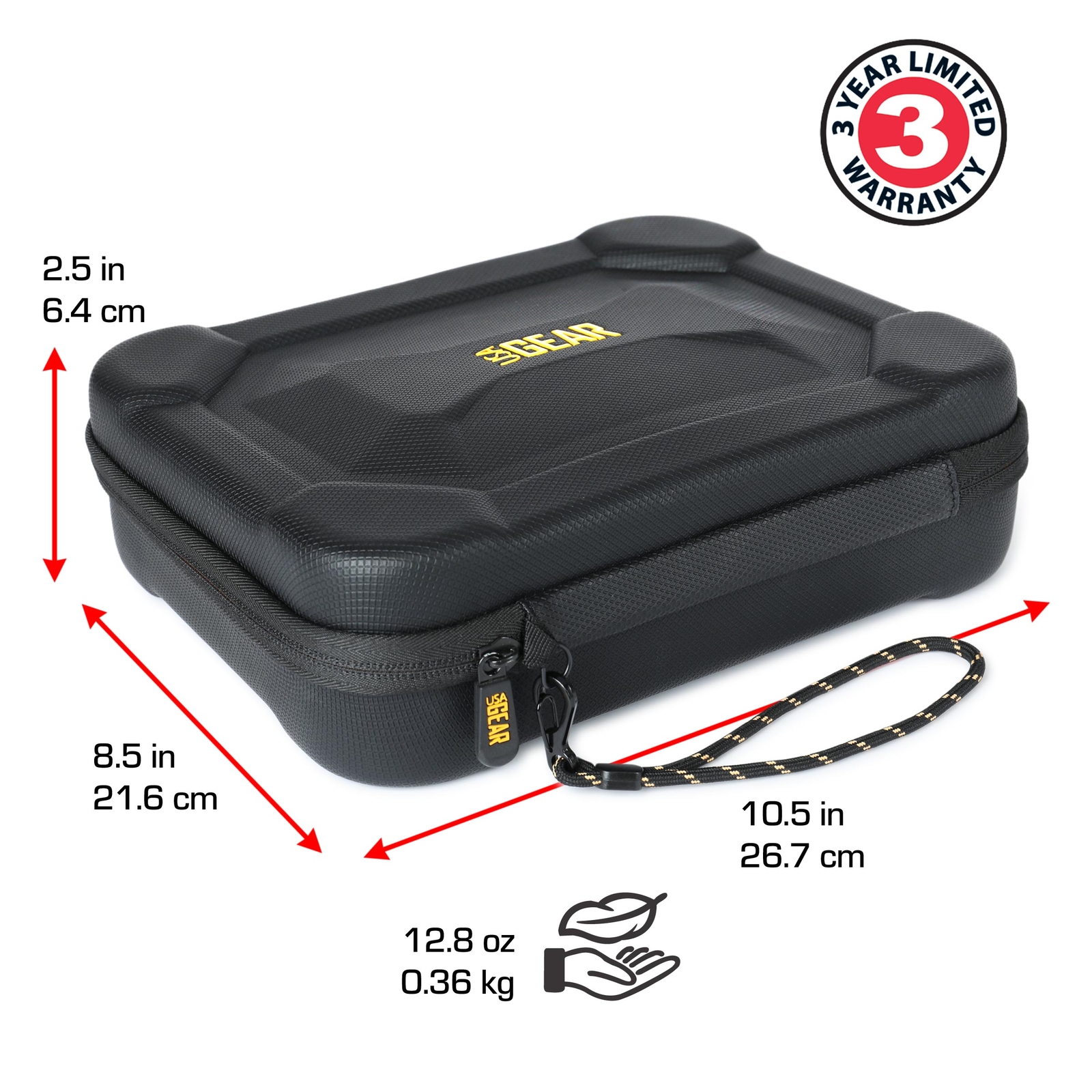 USA GEAR Ghost Hunting Equipment Case with Customizable Foam Interior