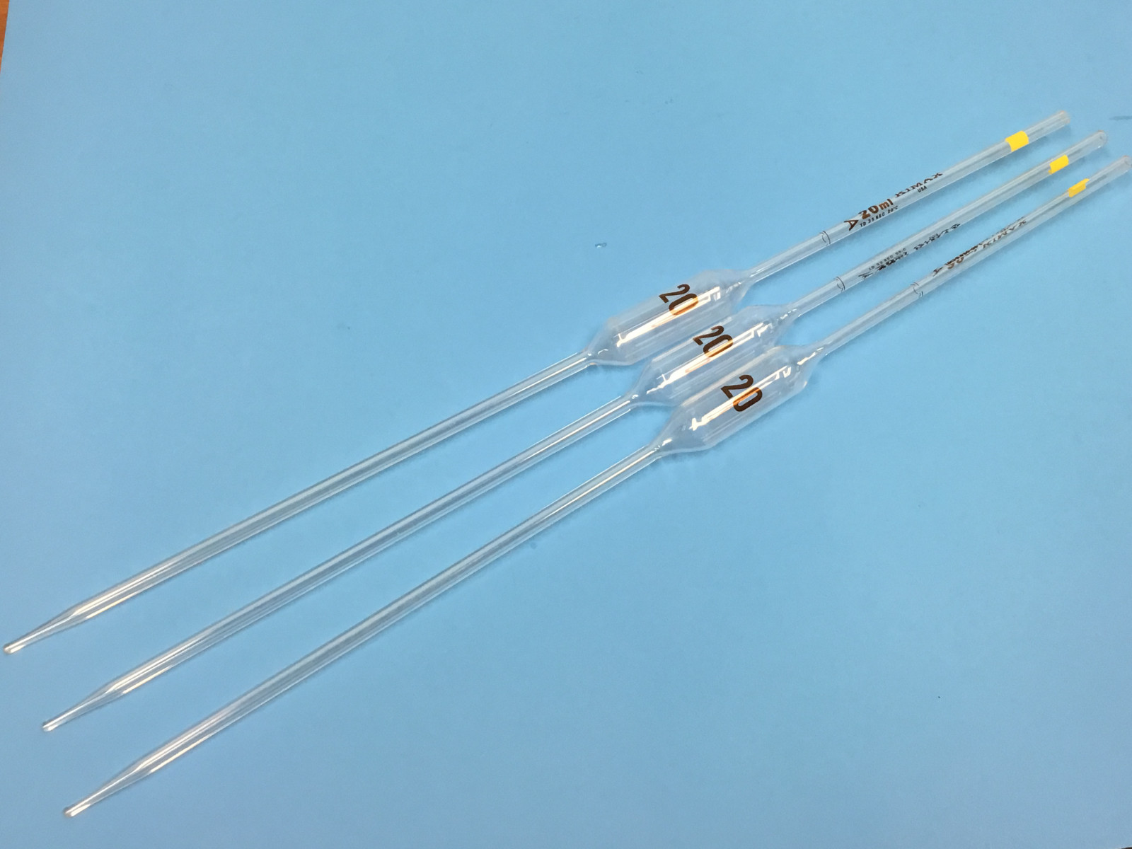 Kimax - 20mL Volumetric Pipet - Class A - LOT OF (3)