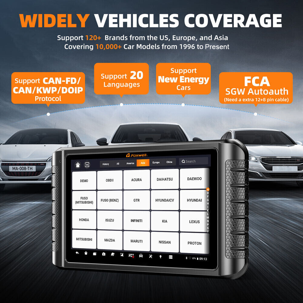 Foxwell NT1009 Bidirectional OBD2 Scanner ECU Coding ALL System 10.1" Bluetooth