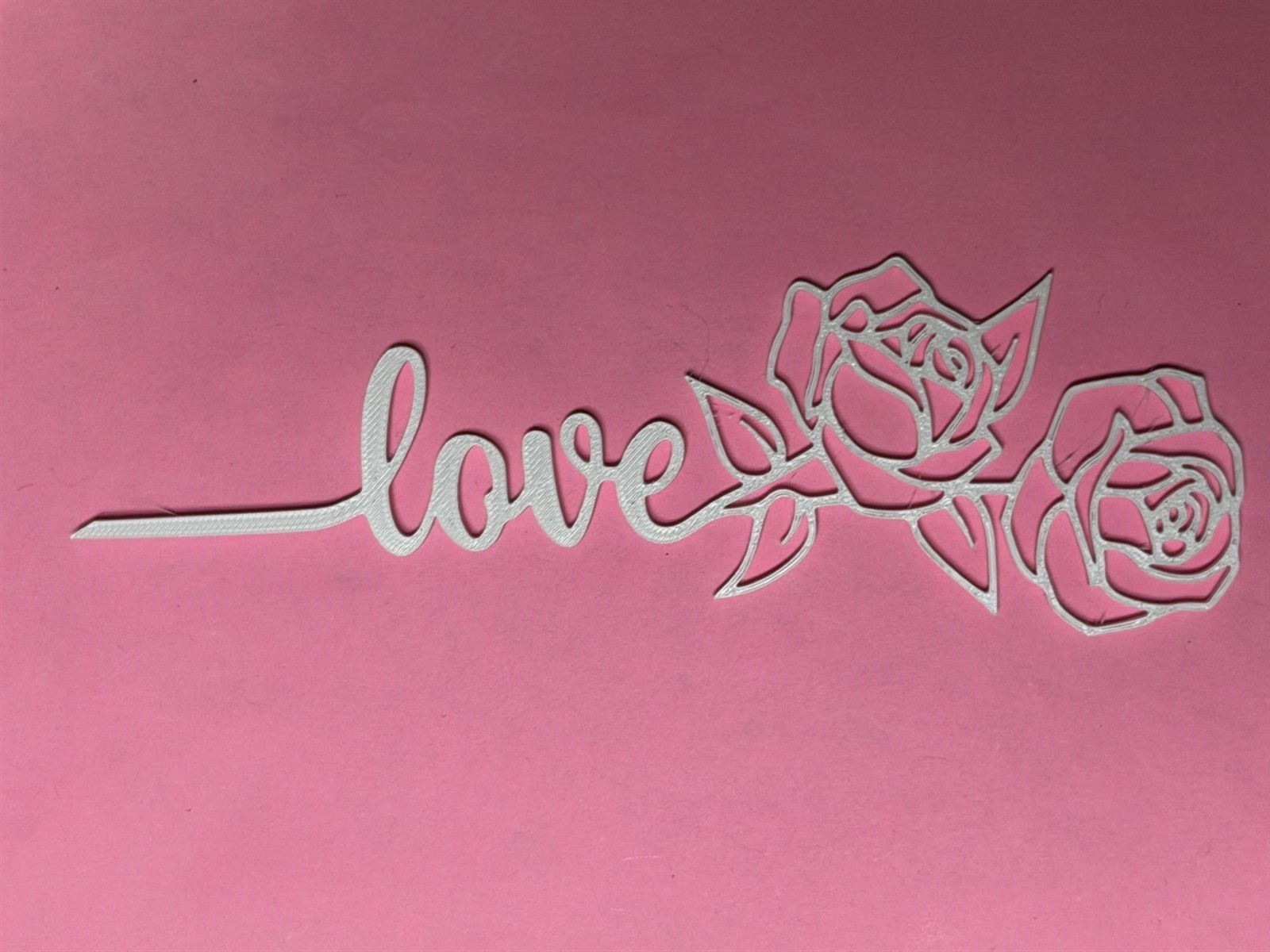 Mothers day 3D printed White rose, say "I Love You" on this special day
