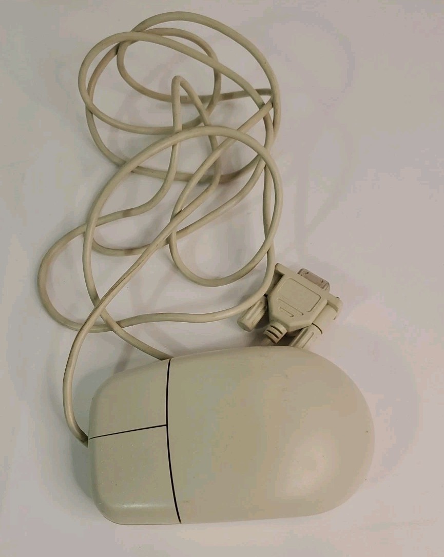 Vintage Mitsumi Serial Mouse EW4ECM-S3101 9-pin 2-button - Working