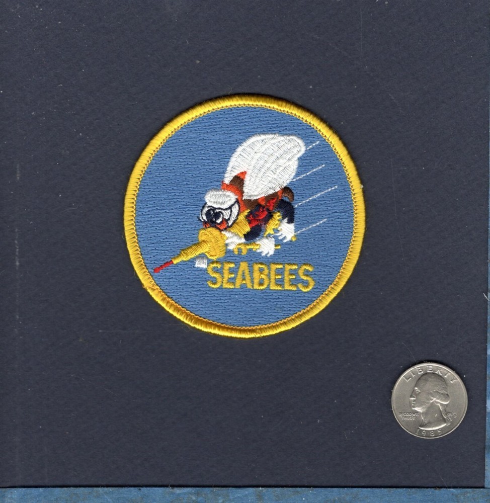 SEABEES NMCB UCT Construction Battalion US Navy 3" Unit Squadron Patch