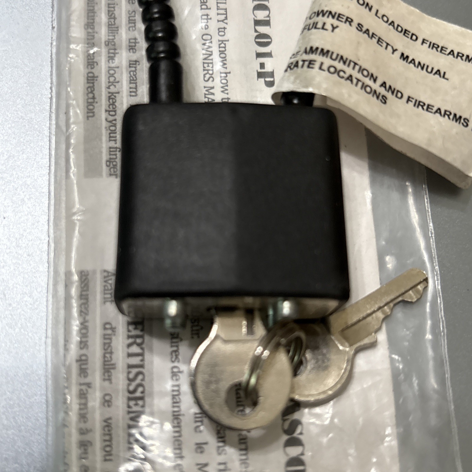 Mascon MCLO1-P Gun Lock Universal Cablelock Black Safety NEW