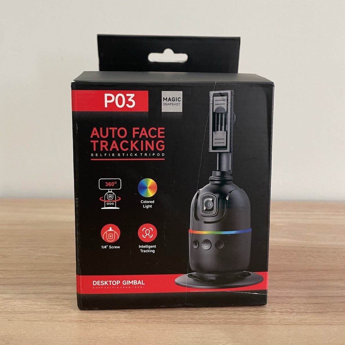 Magic Snapshot P03 Auto Face Tracking Desktop Gimbal 360° Rotation