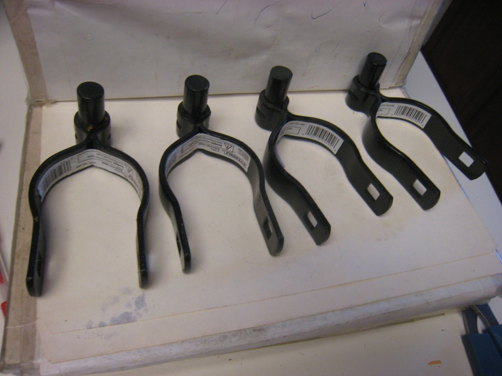 4 X (2-3/8" OD) X 5/8" Black Male Gate Frame Hinges for Chain Link Fence Post