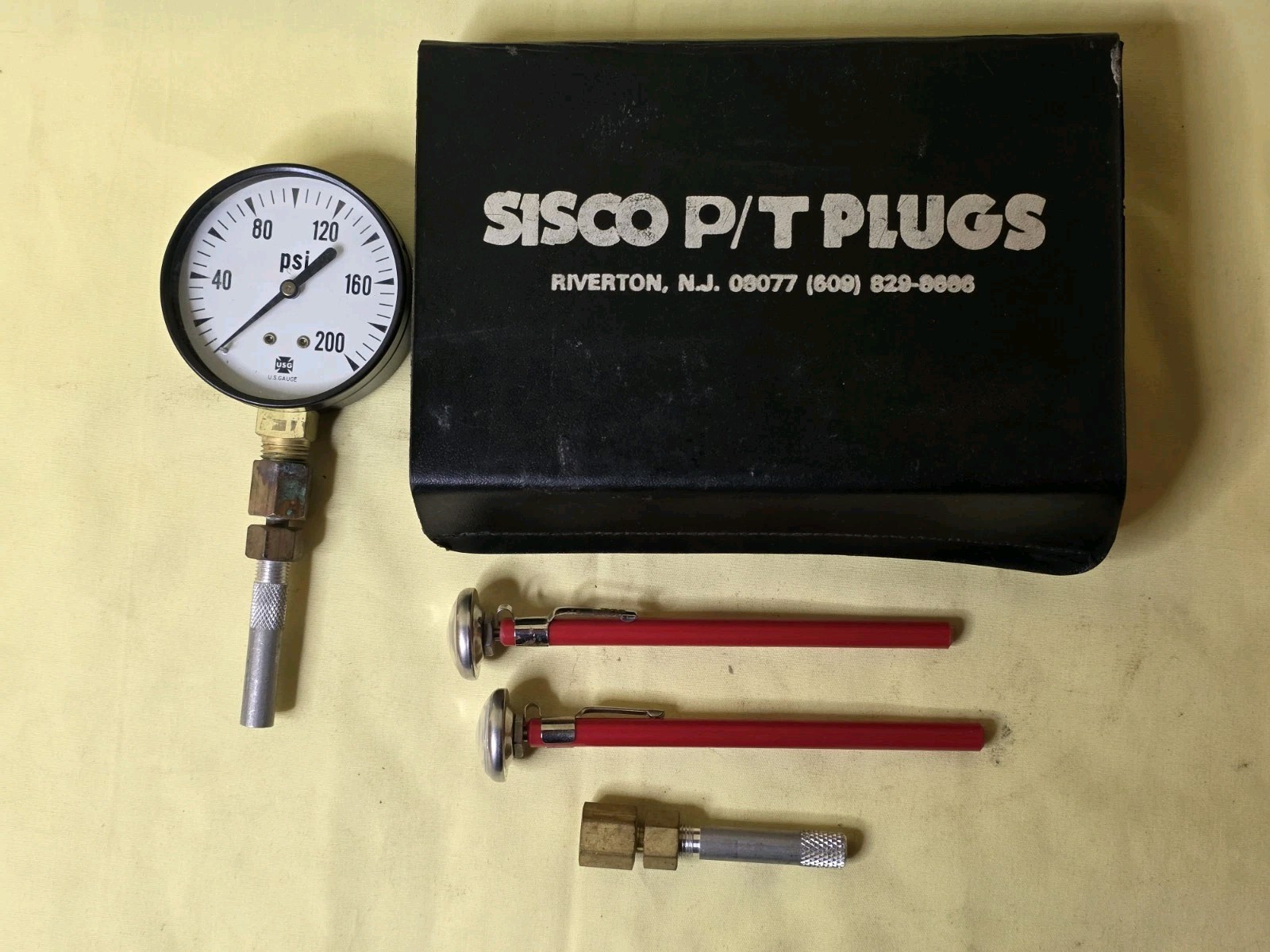 Sisco P/t Plugs ~ Pressure Test Plugs & 2 Temperature Test Pens 125F / 220F
