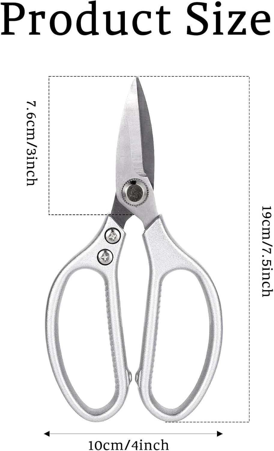 Heavy Duty Leather Scissors All Metal Large Comfortable Shears