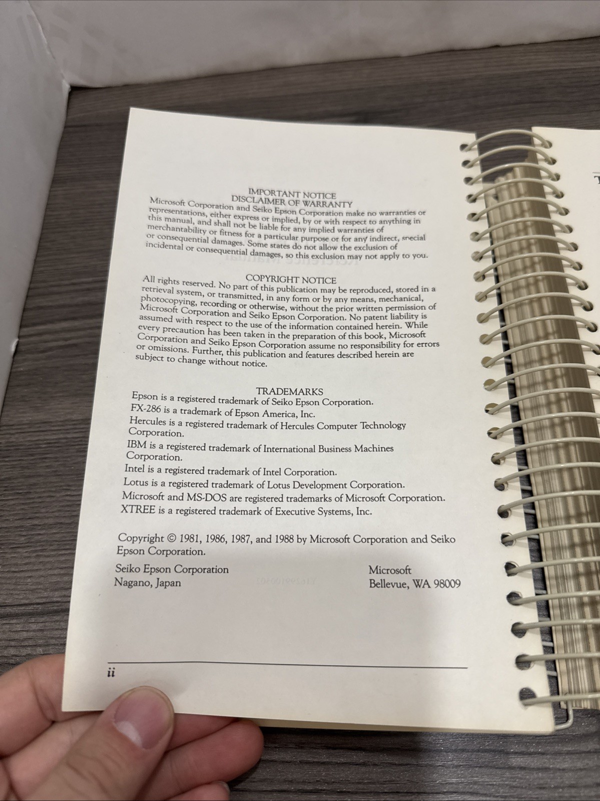MS-DOS 3.3 REFERENCE MANUAL FOR EPSON