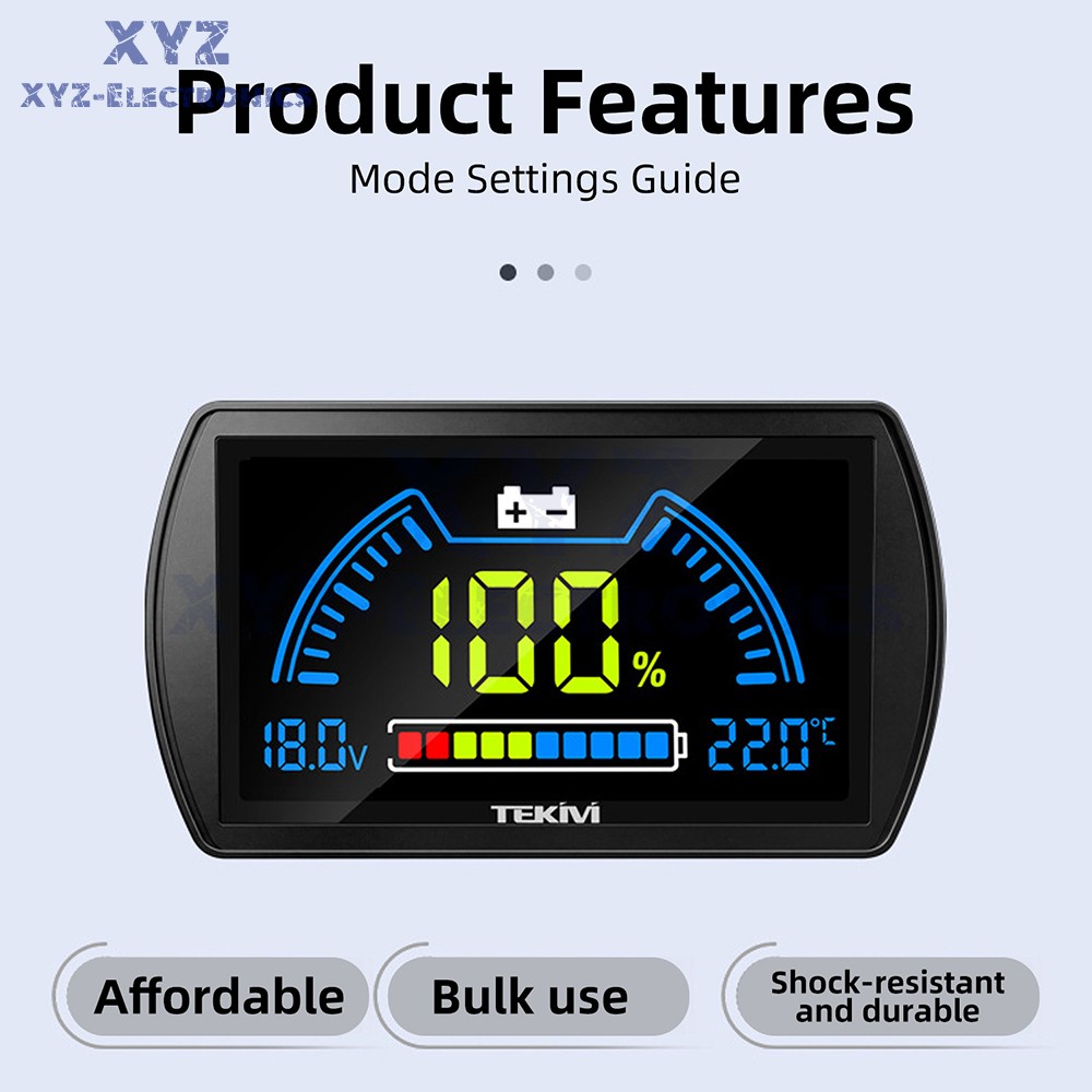 Digital Voltage Power Indicator Temperature Sensor Two-Wire Battery Level Meter