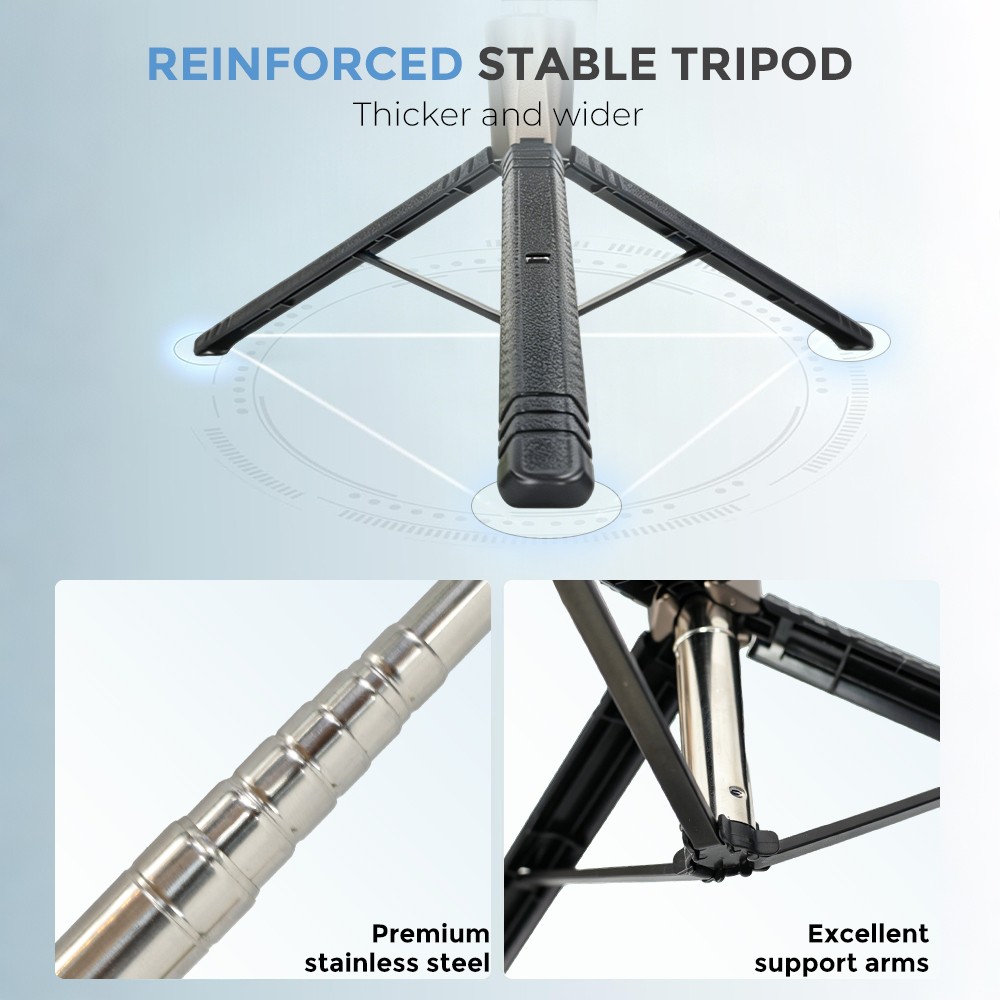 67in Magnetic Phone Tripod & Selfie Stick Extendable w/Remote for iPhone/Android